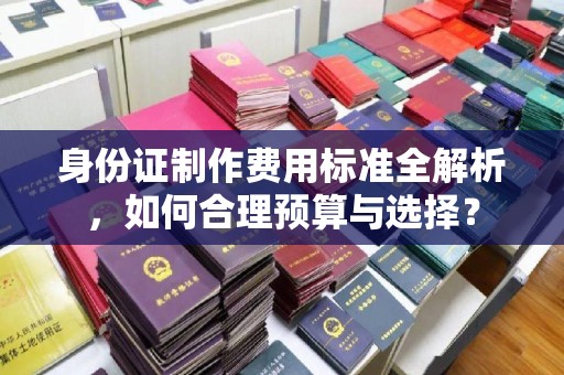 伊吾身份证制作费用标准全解析，如何合理预算与选择？