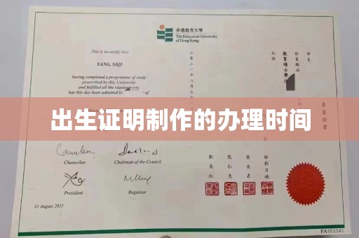 伊吾出生证明制作的办理时间