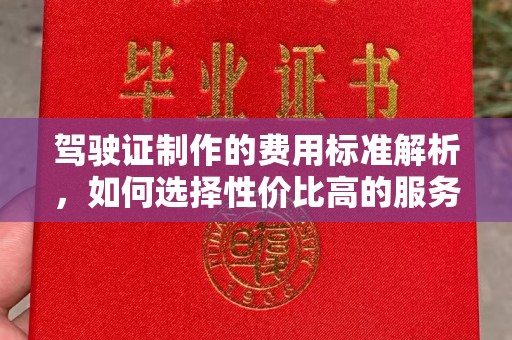伊吾驾驶证制作的费用标准解析，如何选择性价比高的服务？