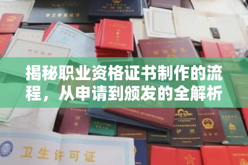 伊吾揭秘职业资格证书制作的流程，从申请到颁发的全解析