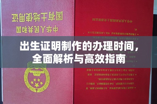 伊吾出生证明制作的办理时间，全面解析与高效指南